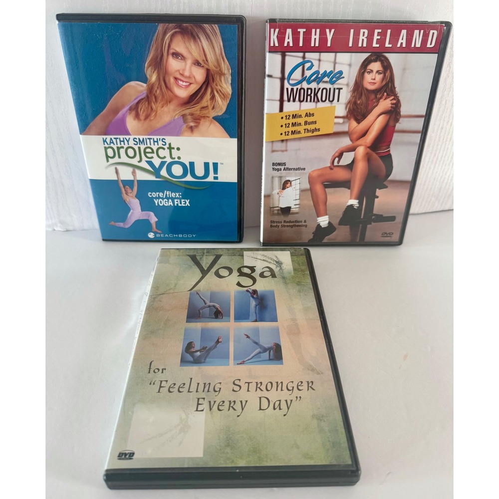Kathy Ireland Core Workout DVD Kathy Smith Project YOU Yoga Flex Bundle
